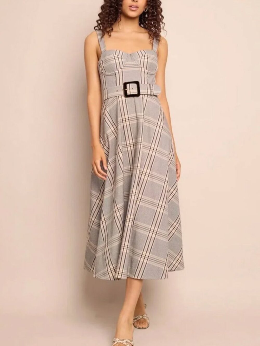 BEST Cara Cara NYC Calypso Midi Dress 2/4 Raymond Plaid Party Wedding Event